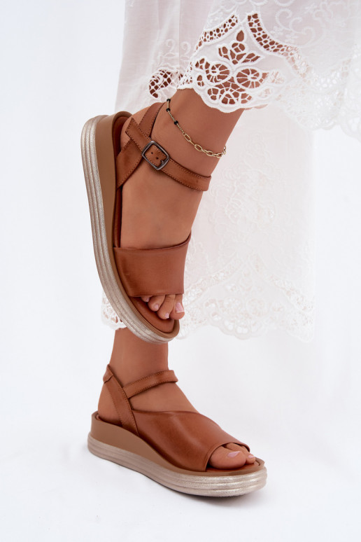 Bruine platform sandalen Tai turiciejka L7629-29