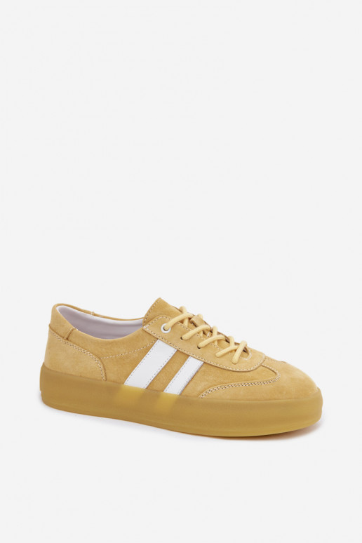 Gele suède platform sneakers Artelle