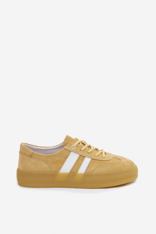 Gele suède platform sneakers Artelle