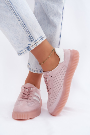 Roze suède platform sneakers Artelle 2