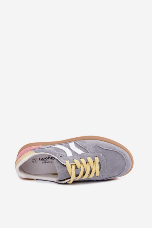 Blauwe suède platform sneakers Coressa