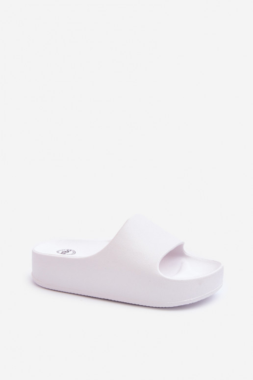 Witte dames lichte platform slippers Airaplea