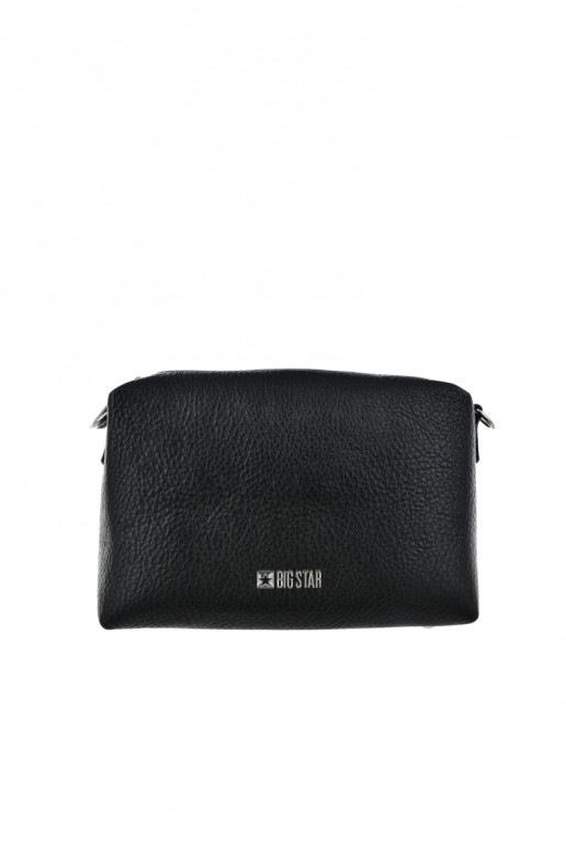 Zwarte kleine handtas met versierde handvatten Big Star OO574091
