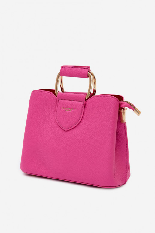 Roze handtas van kunstleer Lorielle