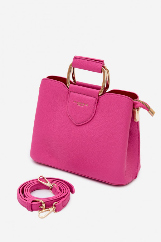 Roze handtas van kunstleer Lorielle