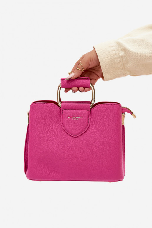 Roze handtas van kunstleer Lorielle