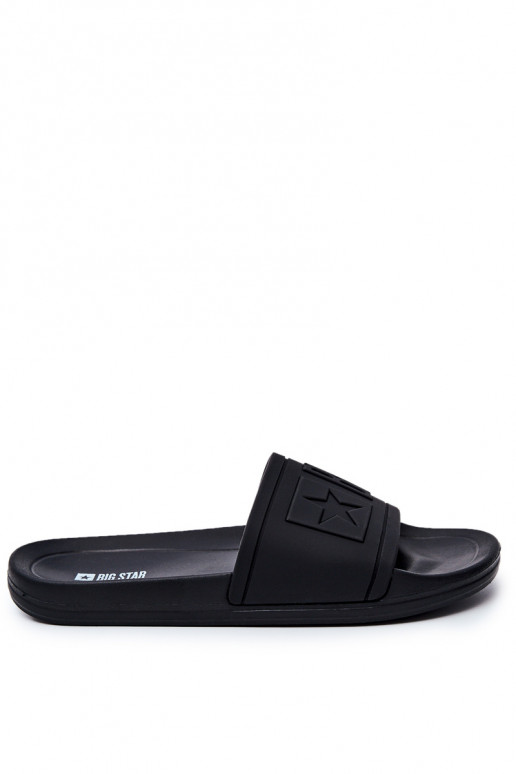 Pantoffels Big Star Rubber zwarte kleur DD174690