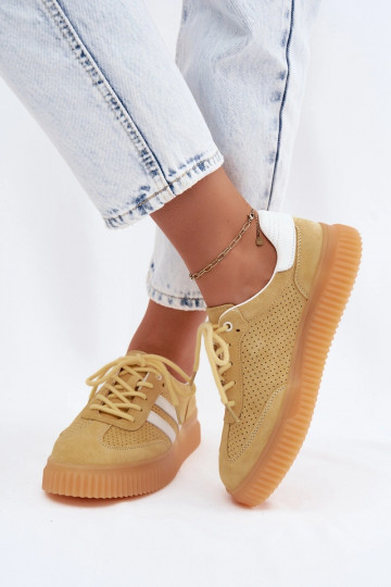Gele suède platform sneakers Artelle 2