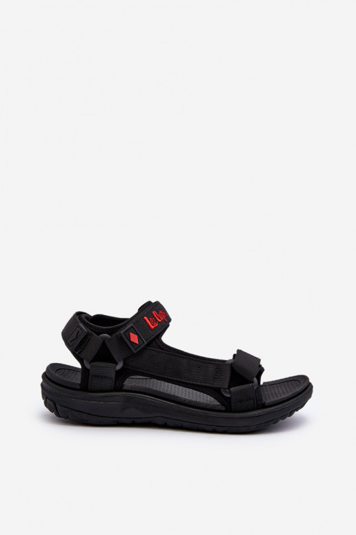 Dames sandalen met plakkerige sluitingen in zwart Lee Cooper LCIN-26-34-4423L