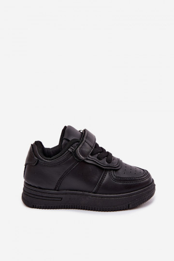 Kindersneakers van faux leather in zwarte kleur Liora 2