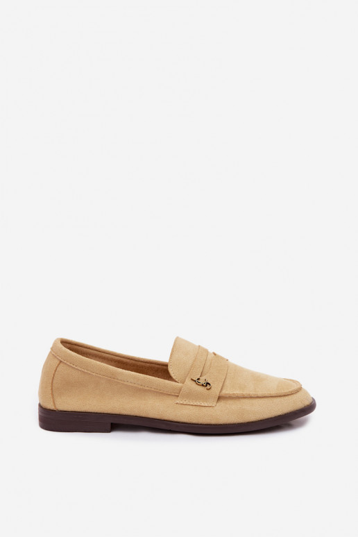 Gele faux suede dames mocassins Prestelle