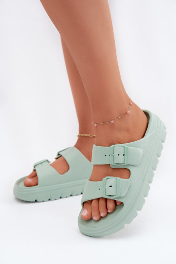 Dames slippers met schuimplatform in munt Melorea 2