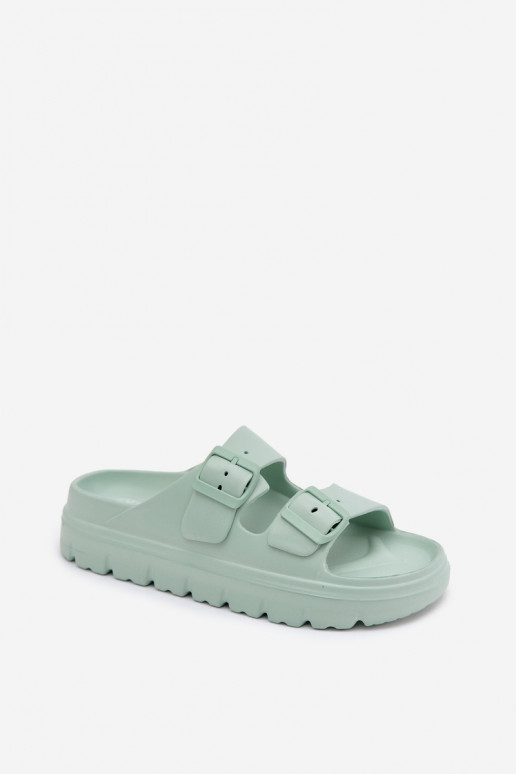 Dames slippers met schuimplatform in munt Melorea