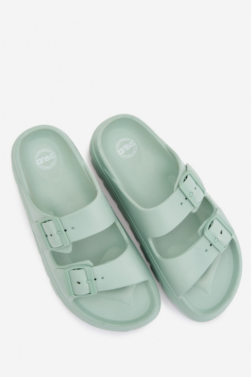 Dames slippers met schuimplatform in munt Melorea