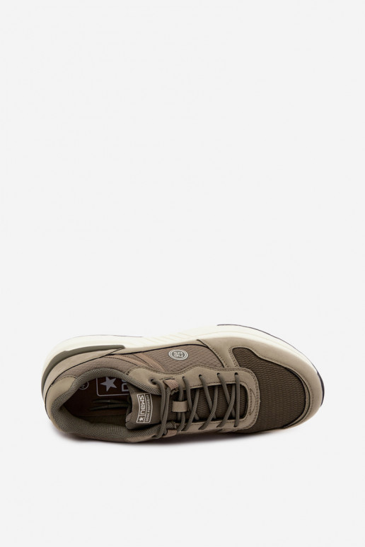 Sportieve schoenen voor heren met platform in groen Hanirin