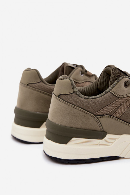 Sportieve schoenen voor heren met platform in groen Hanirin