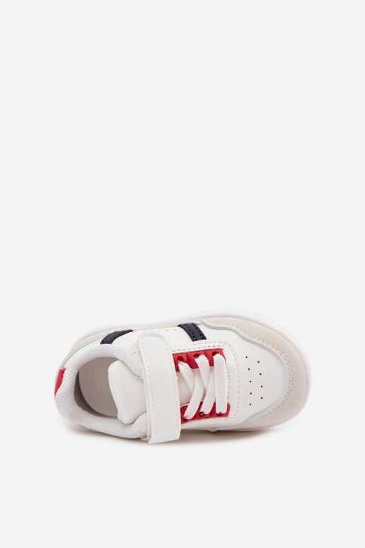 Kinder sportieve schoenen met klittenband in wit Tailva
