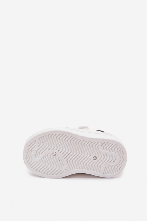 Kinder sportieve schoenen met klittenband in wit Tailva