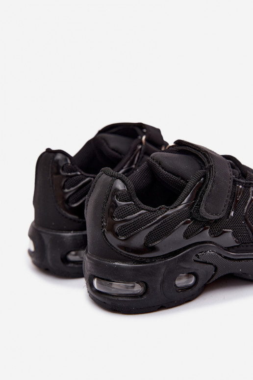 Kinder sneakers met klittenband in zwart Rider