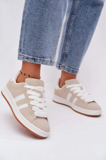 Sneakers model schoenen Dames Met Strepen Laag beige Cascade