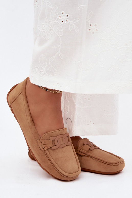 Dames rijke suède loafers bruin Rabell