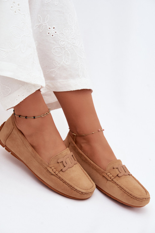 Dames rijke suède loafers bruin Rabell