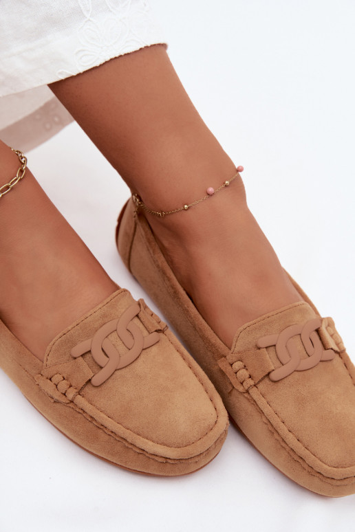 Dames rijke suède loafers bruin Rabell