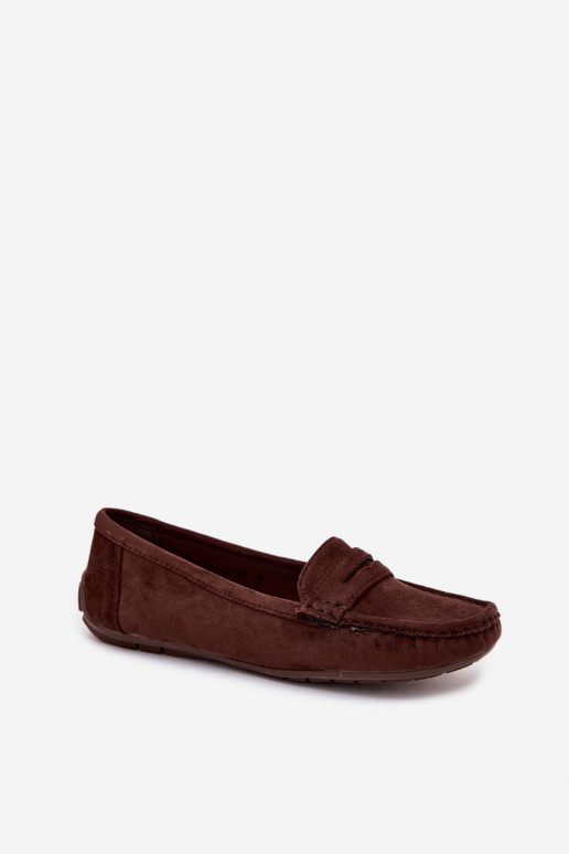Elegante suède loafers chocolade Lenvie