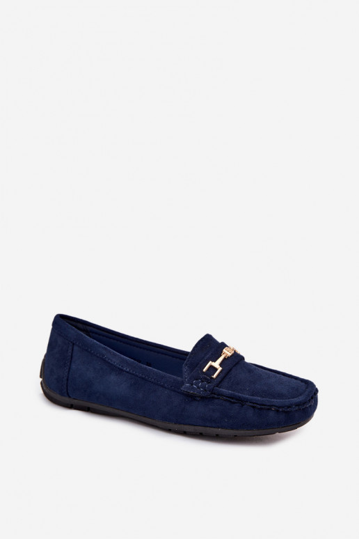 Classic suède loafers donkerblauw Corinell