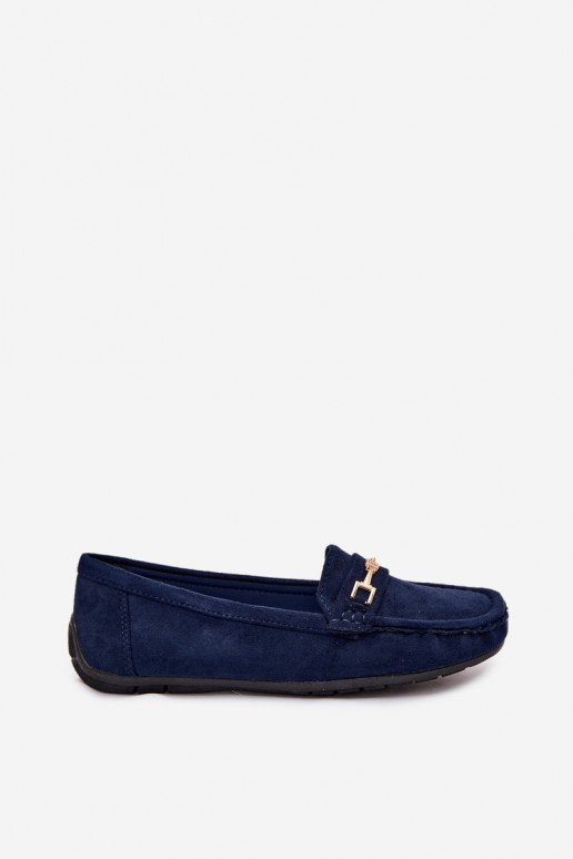Classic suède loafers donkerblauw Corinell