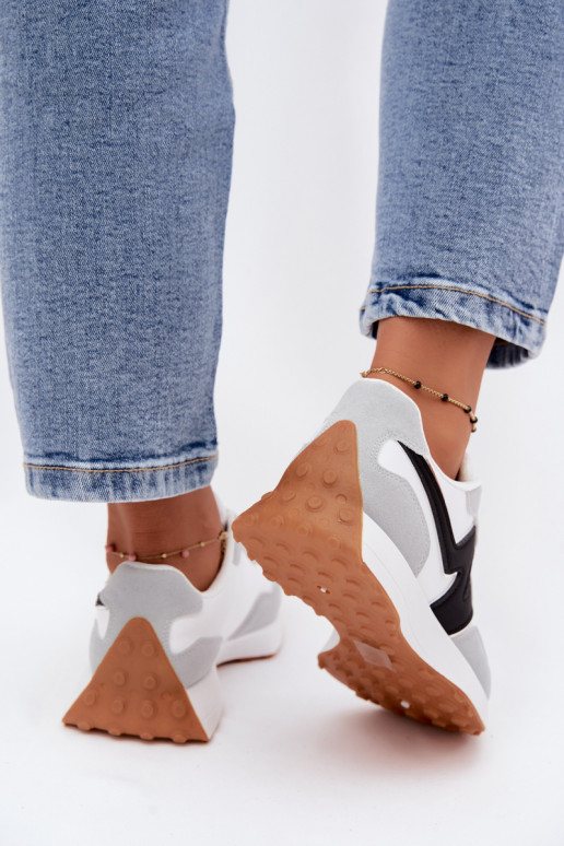 Dames sneakers wit-grijs Britma