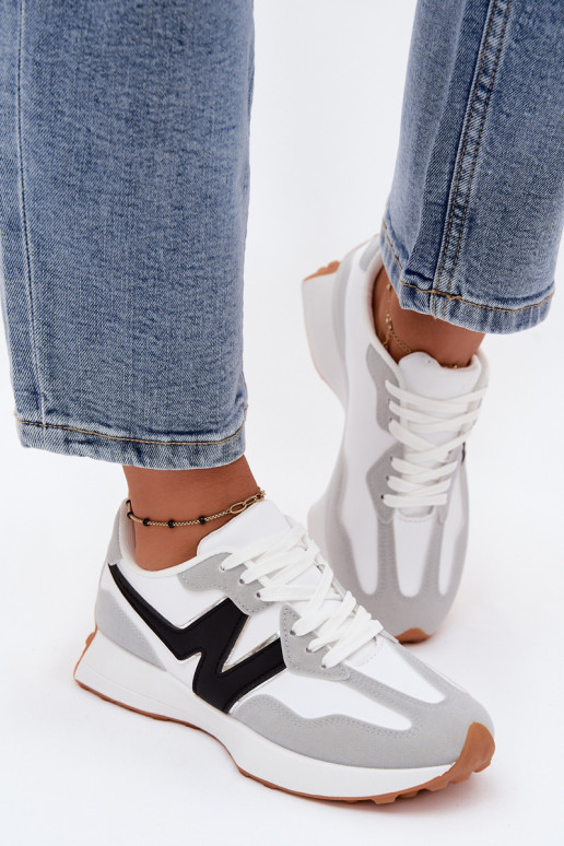 Dames sneakers wit-grijs Britma