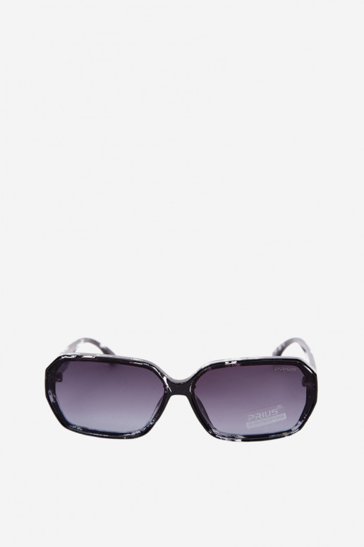 Dames zonnebril met UV-filter zwarte kleur met marmer effect