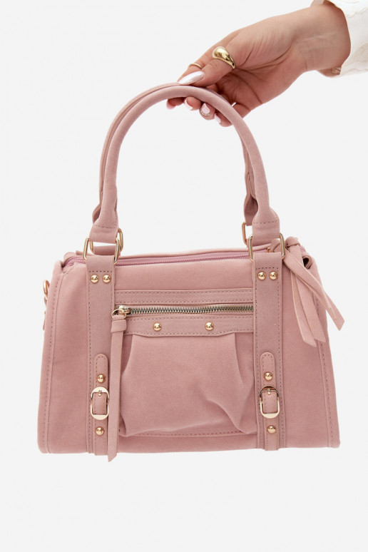 Tas van faux suede roze Lendra