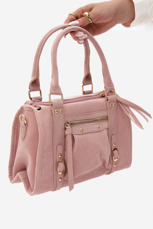 Tas van faux suede roze Lendra