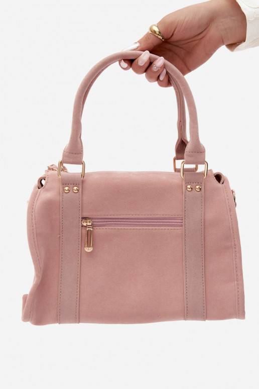 Tas van faux suede roze Lendra