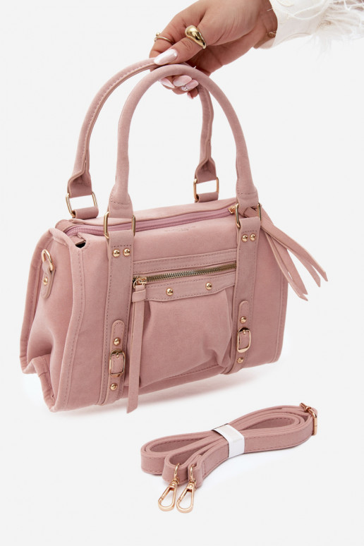 Tas van faux suede roze Lendra