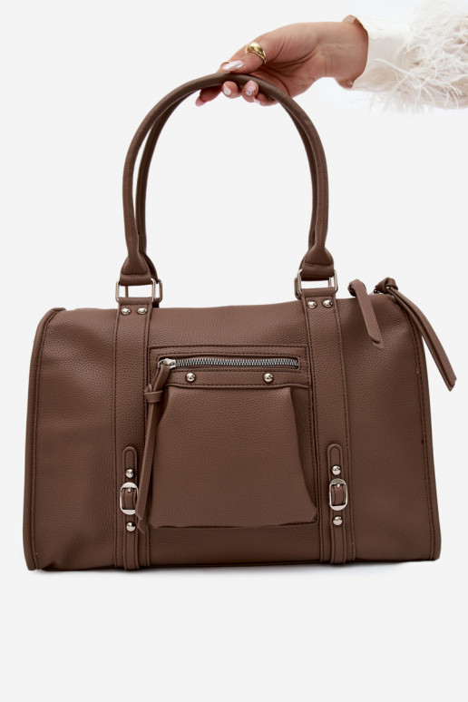 Grote tas van faux leather klei Nolita