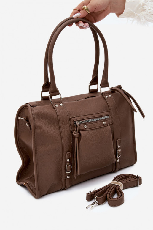 Grote tas van faux leather klei Nolita