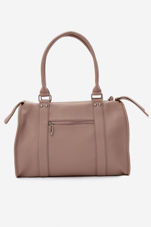 Grote tas van faux leather ivoor Nolita