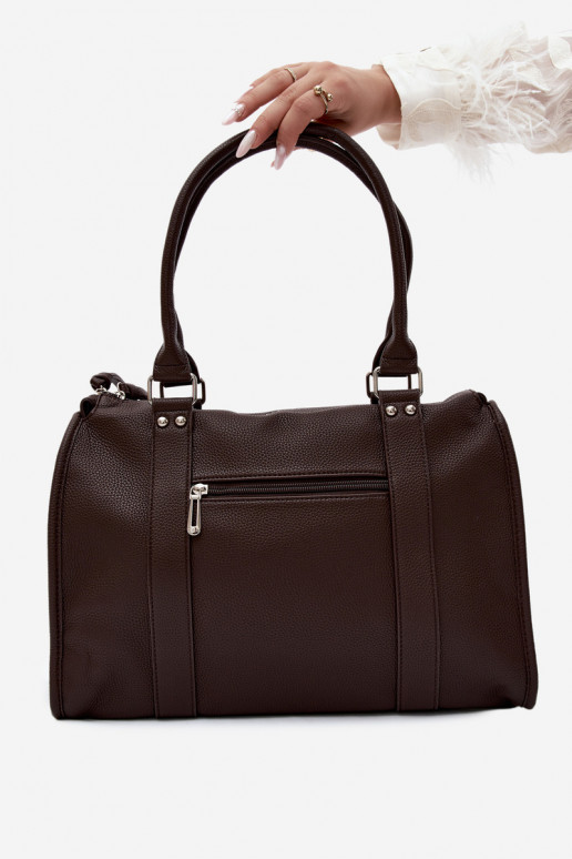 Grote tas van faux leather chocolade Nolita