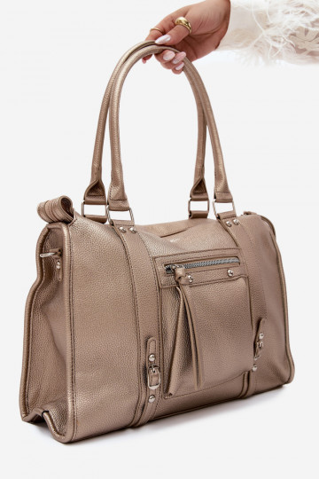 Grote tas van faux leather goud Nolita 2