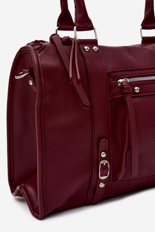 Grote tas van faux leather bordeaux Nolita