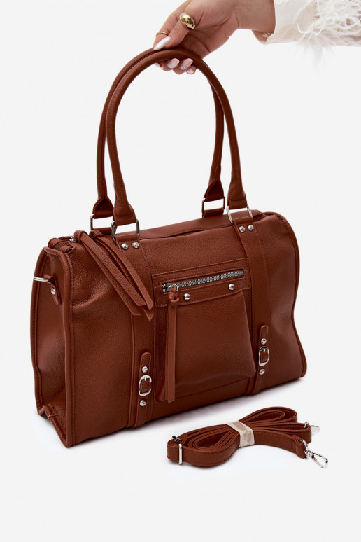 Grote tas van faux leather bruin Nolita