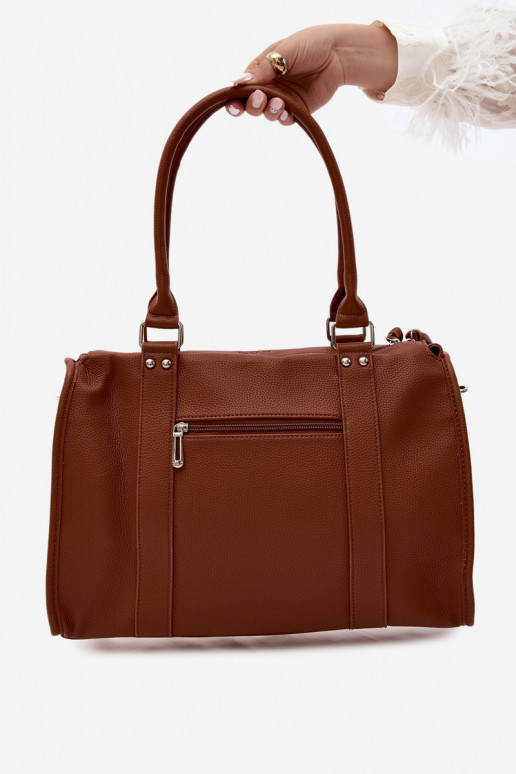 Grote tas van faux leather bruin Nolita
