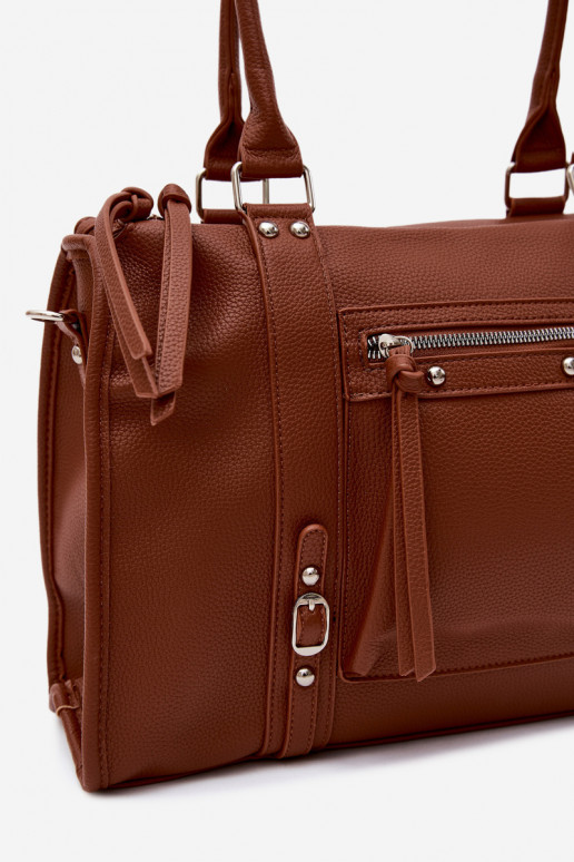 Grote tas van faux leather bruin Nolita