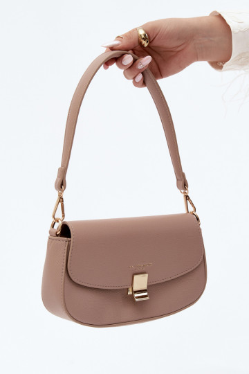 Kleine tas van faux leather ivoor Acacia 2