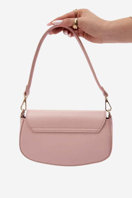 Kleine handtas van faux leather roze Acacia