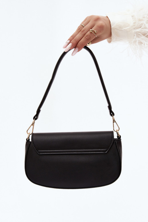 Kleine handtas van faux leather zwart Acacia