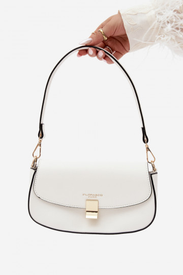 Kleine handtas van faux leather wit Acacia